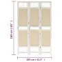 Divider screen with 3 cream fabric panels 105x165 cm by vidaXL, Room dividers - Ref: Foro24-338558, Price: 55,88 €, Discount: %