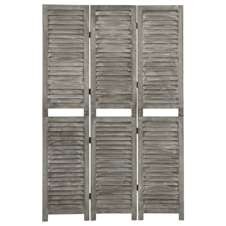 Gray solid wood 3-panel screen 106.5x166 cm by vidaXL, Room dividers - Ref: Foro24-338574, Price: 88,80 €, Discount: %