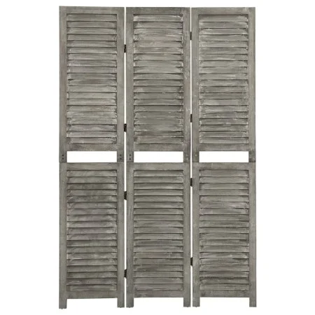 Gray solid wood 3-panel screen 106.5x166 cm by vidaXL, Room dividers - Ref: Foro24-338574, Price: 87,79 €, Discount: %
