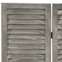 Gray solid wood 3-panel screen 106.5x166 cm by vidaXL, Room dividers - Ref: Foro24-338574, Price: 88,80 €, Discount: %