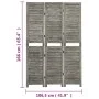 Gray solid wood 3-panel screen 106.5x166 cm by vidaXL, Room dividers - Ref: Foro24-338574, Price: 87,79 €, Discount: %
