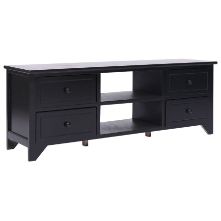 Schwarzer TV-Schrank aus massivem Paulownia-Holz, 108 x 30 x 40 cm von vidaXL, TV-Möbel - Ref: Foro24-338518, Preis: 102,15 €...
