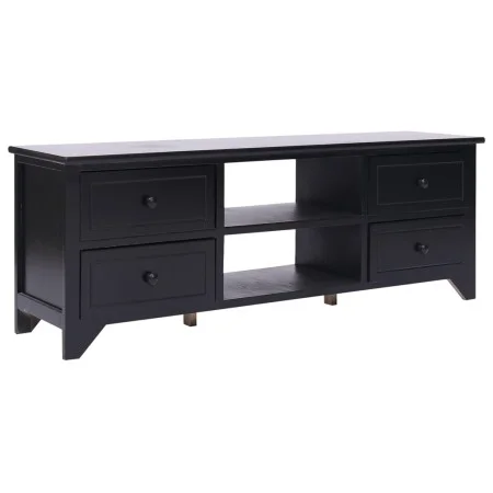 TV cabinet solid black paulownia wood 108x30x40 cm by vidaXL, TV Furniture - Ref: Foro24-338518, Price: 101,37 €, Discount: %