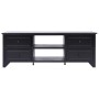 Schwarzer TV-Schrank aus massivem Paulownia-Holz, 108 x 30 x 40 cm von vidaXL, TV-Möbel - Ref: Foro24-338518, Preis: 102,15 €...