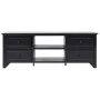 TV cabinet solid black paulownia wood 108x30x40 cm by vidaXL, TV Furniture - Ref: Foro24-338518, Price: 101,37 €, Discount: %