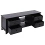 TV cabinet solid black paulownia wood 108x30x40 cm by vidaXL, TV Furniture - Ref: Foro24-338518, Price: 101,37 €, Discount: %