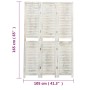 3-teiliger Paravent aus gealtertem weißem Holz, 105 x 165 cm von vidaXL, Raumteiler - Ref: Foro24-338570, Preis: 88,87 €, Rab...