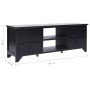 Schwarzer TV-Schrank aus massivem Paulownia-Holz, 108 x 30 x 40 cm von vidaXL, TV-Möbel - Ref: Foro24-338518, Preis: 102,15 €...