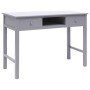 Gray Paulownia solid wood desk 108x45x76 cm by vidaXL, Desks - Ref: Foro24-338536, Price: 115,30 €, Discount: %