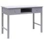 Schreibtisch aus grauem Paulownia-Massivholz, 108 x 45 x 76 cm von vidaXL, Schreibtische - Ref: Foro24-338536, Preis: 114,50 ...