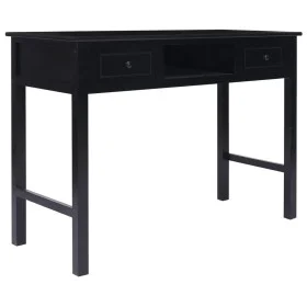 Paulownia Massivholz Schreibtisch schwarz 108x45x76 cm von vidaXL, Schreibtische - Ref: Foro24-338538, Preis: 114,79 €, Rabat...