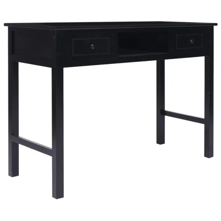 Paulownia Massivholz Schreibtisch schwarz 108x45x76 cm von vidaXL, Schreibtische - Ref: Foro24-338538, Preis: 114,79 €, Rabat...