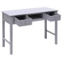 Gray Paulownia solid wood desk 108x45x76 cm by vidaXL, Desks - Ref: Foro24-338536, Price: 115,30 €, Discount: %