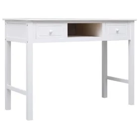 Schreibtisch aus massivem Paulownia-Holz, weiß, 108 x 45 x 76 cm von vidaXL, Schreibtische - Ref: Foro24-338537, Preis: 112,7...