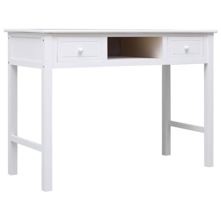 Schreibtisch aus massivem Paulownia-Holz, weiß, 108 x 45 x 76 cm von vidaXL, Schreibtische - Ref: Foro24-338537, Preis: 113,5...