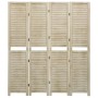 4-panel screen made of solid paulownia wood 140x165 cm by vidaXL, Room dividers - Ref: Foro24-338579, Price: 99,37 €, Discoun...