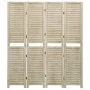 4-panel screen made of solid paulownia wood 140x165 cm by vidaXL, Room dividers - Ref: Foro24-338579, Price: 98,09 €, Discoun...