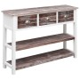 Aparador madera maciza de Paulownia marrón viejo 108x30x76 cm de vidaXL, Aparadores - Ref: Foro24-338544, Precio: 104,71 €