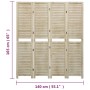 4-panel screen made of solid paulownia wood 140x165 cm by vidaXL, Room dividers - Ref: Foro24-338579, Price: 99,37 €, Discoun...