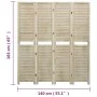 4-panel screen made of solid paulownia wood 140x165 cm by vidaXL, Room dividers - Ref: Foro24-338579, Price: 98,09 €, Discoun...