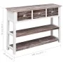 Paulownia Massivholz Anrichte altbraun 108x30x76 cm von vidaXL, Sideboards - Ref: Foro24-338544, Preis: 103,70 €, Rabatt: %