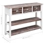 Solid Paulownia wood sideboard in old brown color, 108x30x76 cm by vidaXL, Sideboards - Ref: Foro24-338544, Price: 104,77 €, ...