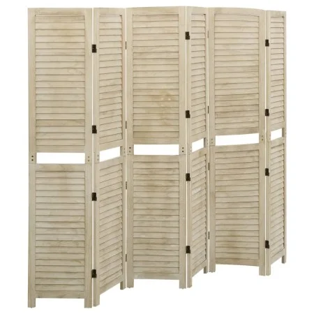 6-panel screen made of solid paulownia wood 210x165 cm by vidaXL, Room dividers - Ref: Foro24-338581, Price: 119,48 €, Discou...