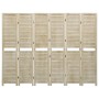 6-panel screen made of solid paulownia wood 210x165 cm by vidaXL, Room dividers - Ref: Foro24-338581, Price: 120,50 €, Discou...