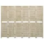 6-panel screen made of solid paulownia wood 210x165 cm by vidaXL, Room dividers - Ref: Foro24-338581, Price: 119,48 €, Discou...