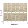 6-panel screen made of solid paulownia wood 210x165 cm by vidaXL, Room dividers - Ref: Foro24-338581, Price: 119,48 €, Discou...