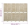 6-teiliger Paravent aus massivem Paulownia-Holz, 210 x 165 cm von vidaXL, Raumteiler - Ref: Foro24-338581, Preis: 120,50 €, R...