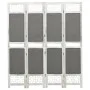 4-panel gray fabric divider screen 140x165 cm by vidaXL, Room dividers - Ref: Foro24-338555, Price: 61,52 €, Discount: %