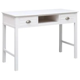Schreibtisch aus massivem Paulownia-Holz, weiß, 108 x 45 x 76 cm von vidaXL, Schreibtische - Ref: Foro24-338535, Preis: 115,0...