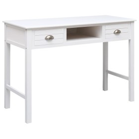 Schreibtisch aus massivem Paulownia-Holz, weiß, 108 x 45 x 76 cm von vidaXL, Schreibtische - Ref: Foro24-338535, Preis: 115,7...