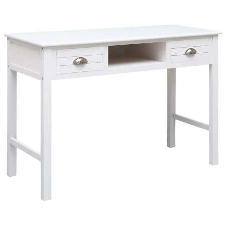 Schreibtisch aus massivem Paulownia-Holz, weiß, 108 x 45 x 76 cm von vidaXL, Schreibtische - Ref: Foro24-338535, Preis: 115,0...