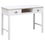 Escritorio de madera maciza de Paulownia blanco 108x45x76 cm de vidaXL, Escritorios - Ref: Foro24-338535, Precio: 115,71 €, D...