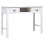 Escritorio de madera maciza de Paulownia blanco 108x45x76 cm de vidaXL, Escritorios - Ref: Foro24-338535, Precio: 115,71 €, D...