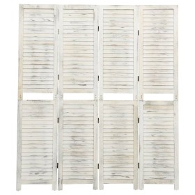 Faltwand mit 4 Paneelen aus antikem weißem Holz 140x165 cm von vidaXL, Raumteiler - Ref: Foro24-338571, Preis: 121,73 €, Raba...