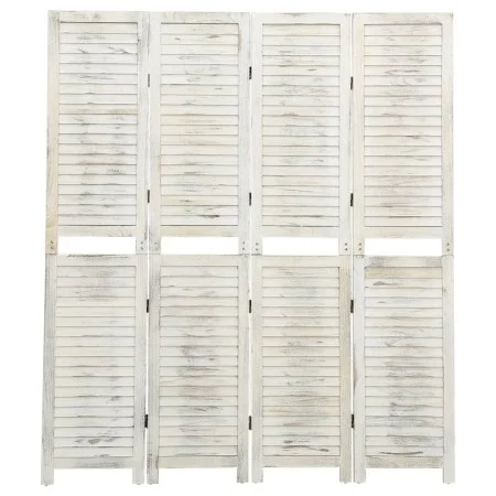 4-panel aged white wooden screen 140x165 cm by vidaXL, Room dividers - Ref: Foro24-338571, Price: 120,13 €, Discount: %