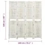 4-panel aged white wooden screen 140x165 cm by vidaXL, Room dividers - Ref: Foro24-338571, Price: 120,13 €, Discount: %