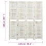 Faltwand mit 4 Paneelen aus antikem weißem Holz 140x165 cm von vidaXL, Raumteiler - Ref: Foro24-338571, Preis: 121,73 €, Raba...