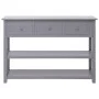 Aparador madera maciza de Paulownia gris 108x30x76 cm de vidaXL, Aparadores - Ref: Foro24-338546, Precio: 133,79 €, Descuento: %