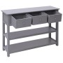 Solid gray Paulownia wood sideboard 108x30x76 cm by vidaXL, Sideboards - Ref: Foro24-338546, Price: 135,34 €, Discount: %