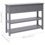 Solid gray Paulownia wood sideboard 108x30x76 cm by vidaXL, Sideboards - Ref: Foro24-338546, Price: 135,34 €, Discount: %