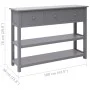 Solid gray Paulownia wood sideboard 108x30x76 cm by vidaXL, Sideboards - Ref: Foro24-338546, Price: 133,80 €, Discount: %