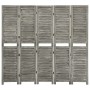Biombo de 5 paneles de madera maciza gris 179x166 cm de vidaXL, Divisores de ambientes - Ref: Foro24-338576, Precio: 102,17 €...