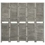Gray solid wood 5-panel screen 179x166 cm by vidaXL, Room dividers - Ref: Foro24-338576, Price: 102,22 €, Discount: %
