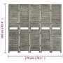 Gray solid wood 5-panel screen 179x166 cm by vidaXL, Room dividers - Ref: Foro24-338576, Price: 102,22 €, Discount: %