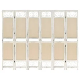 Divider screen with 6 cream fabric panels 210x165 cm by vidaXL, Room dividers - Ref: Foro24-338561, Price: 101,77 €, Discount: %