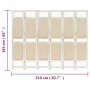 Divider screen with 6 cream fabric panels 210x165 cm by vidaXL, Room dividers - Ref: Foro24-338561, Price: 101,77 €, Discount: %